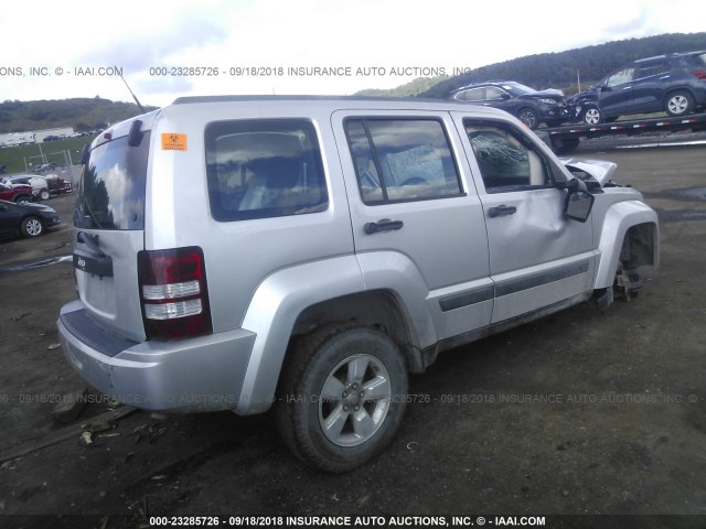 1J4PN2GK6BW535783 - 2011 JEEP LIBERTY SPORT SILVER photo 4