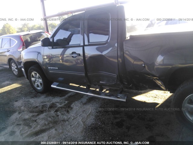 1GTSKWE39AZ225443 - 2010 GMC SIERRA K1500 SLT GRAY photo 6