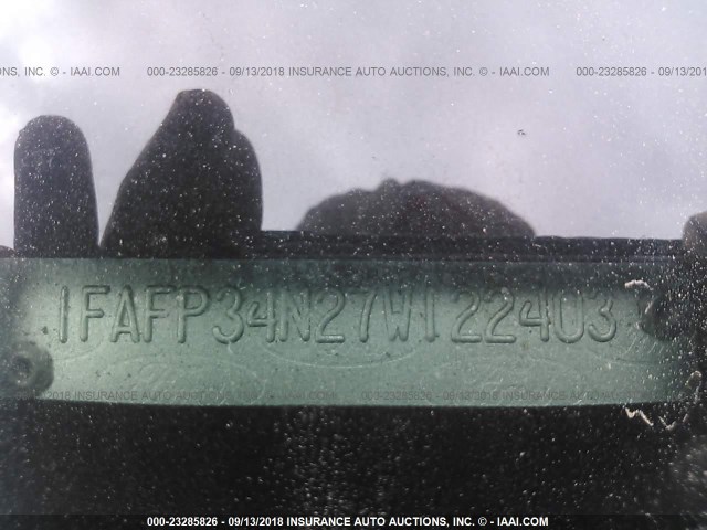 1FAFP34N27W122403 - 2007 FORD FOCUS ZX4/S/SE/SES თეთრი ფოტო 9