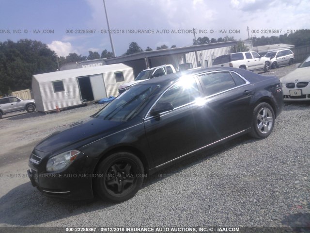 1G1ZC5EB9A4132828 - 2010 CHEVROLET MALIBU 1LT შავი ფოტო 2