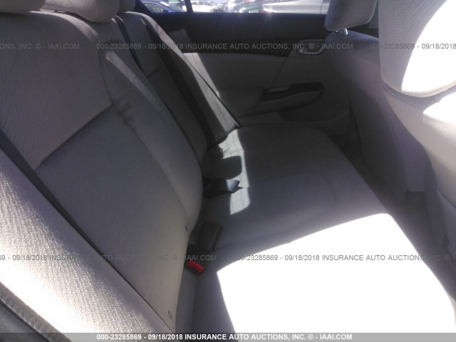 19XFB2F51DE272671 - 2013 HONDA CIVIC LX SILVER photo 8