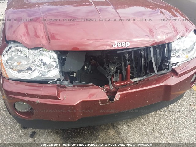 1J8HR48P47C548621 - 2007 JEEP GRAND CHEROKEE LAREDO/COLUMBIA/FREEDOM 红色 照片 6