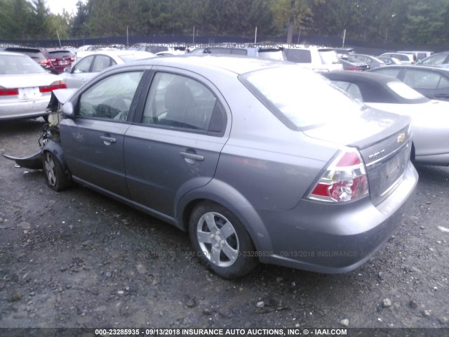 KL1TD5DE7AB115888 - 2010 CHEVROLET AVEO LS/LT 灰色 照片 3