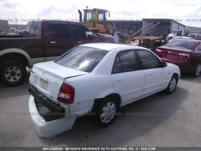 JM1BJ225321611230 - 2002 MAZDA PROTEGE DX/LX/ES WHITE photo 4