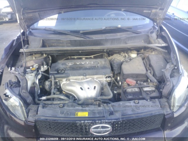 JTLKE50E681003739 - 2008 TOYOTA SCION XB Púrpura foto 10