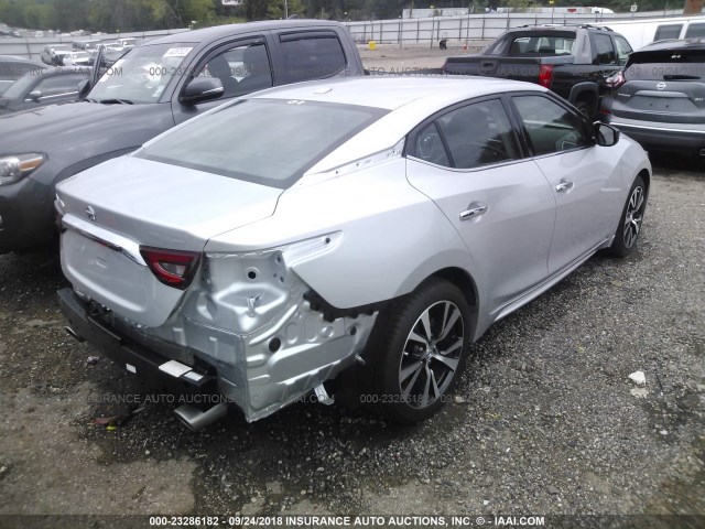 1N4AA6APXGC423165 - 2016 NISSAN MAXIMA 3.5S/SV/SL/SR/PLAT SILVER photo 4