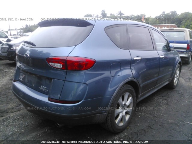 4S4WX86C864428725 - 2006 SUBARU B9 TRIBECA 3.0 H6/3.0 H6 LIMITED BLUE photo 4