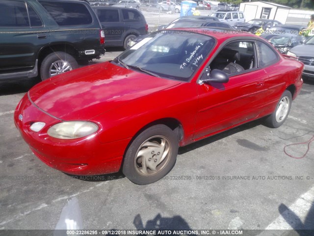 3FAFP11361R157348 - 2001 FORD ESCORT ZX2 RED photo 2