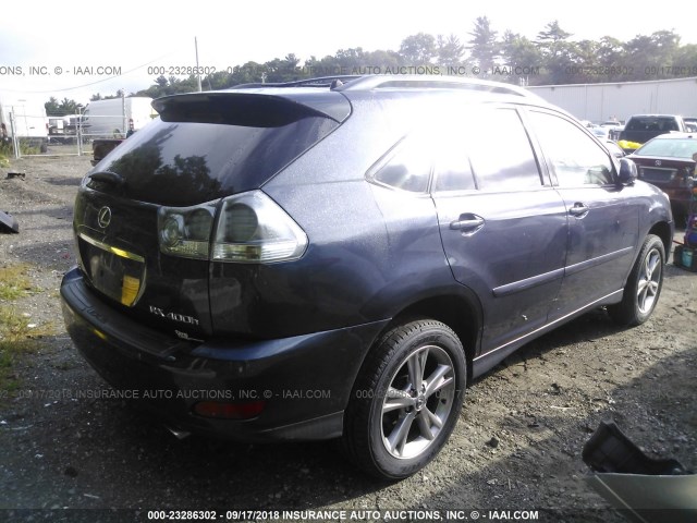 JTJHW31U860043575 - 2006 LEXUS RX 400 BLUE photo 4