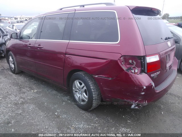 5FNRL387X6B044891 - 2006 HONDA ODYSSEY EXL MAROON photo 3