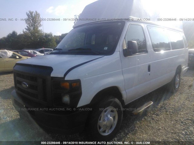 1FTSS3EL1BDB13880 - 2011 FORD ECONOLINE E350 SUPER DUTY VAN WHITE photo 2