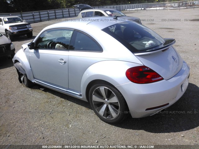 3VW467AT7CM638553 - 2012 VOLKSWAGEN BEETLE TURBO SILVER photo 3