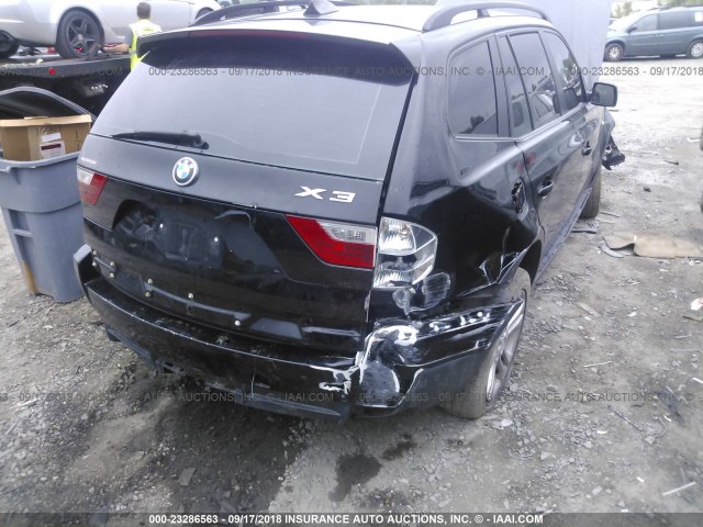 WBXPC93467WF21388 - 2007 BMW X3 3.0SI BLACK photo 6