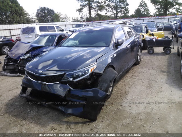 5XXGT4L35HG171646 - 2017 KIA OPTIMA LX GRAY photo 2