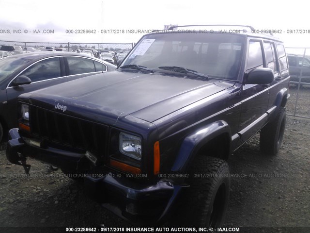 1J4FJ68S6WL178075 - 1998 JEEP CHEROKEE SPORT/CLASSIC იასამნისფერი ფოტო 2