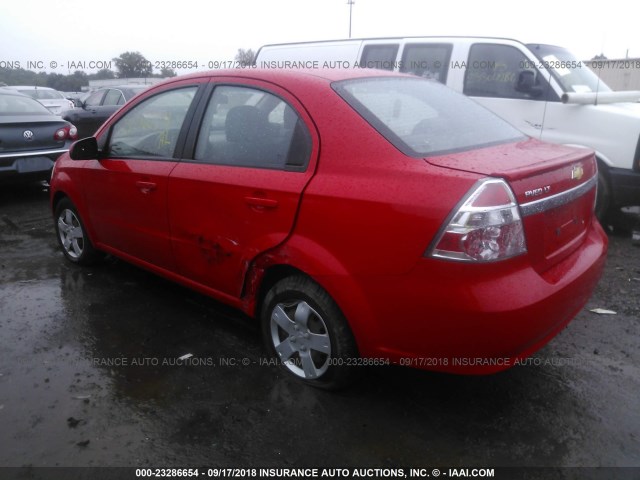 KL1TD5DE0AB085424 - 2010 CHEVROLET AVEO LS/LT 红色 照片 3