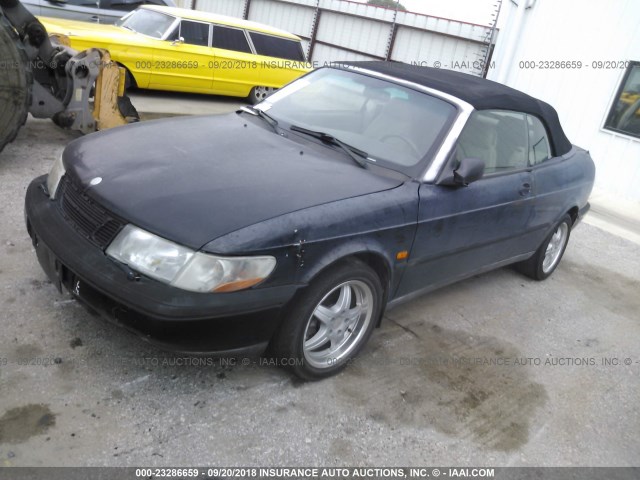 YS3DD75B5T7001478 - 1996 SAAB 900 S BLACK photo 2