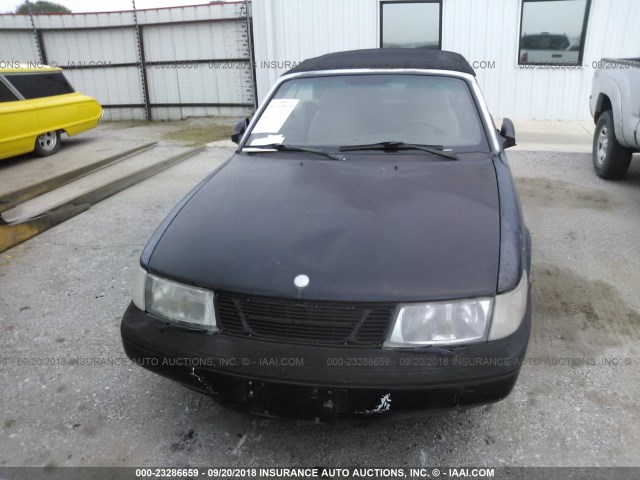 YS3DD75B5T7001478 - 1996 SAAB 900 S BLACK photo 6