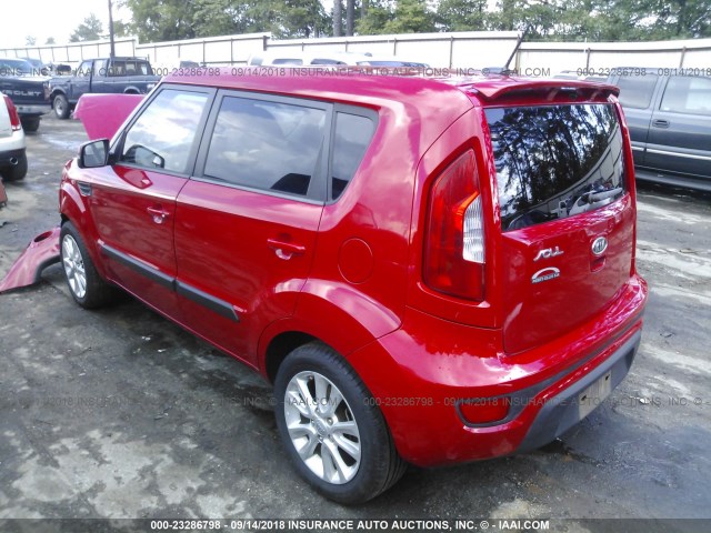 KNDJT2A62C7355189 - 2012 KIA SOUL +/!/SPORT RED photo 3