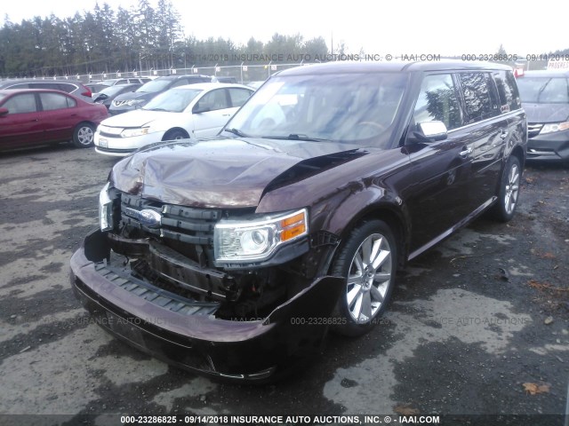 2FMHK6DC6ABD03347 - 2010 FORD FLEX LIMITED BURGUNDY photo 2