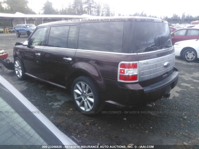 2FMHK6DC6ABD03347 - 2010 FORD FLEX LIMITED BURGUNDY photo 3