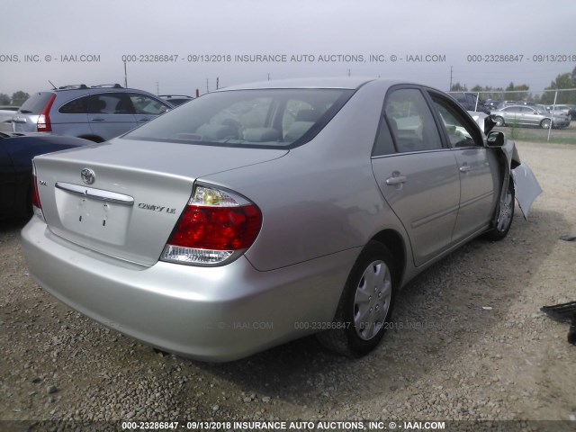 4T1BE32K15U097618 - 2005 TOYOTA CAMRY LE/XLE/SE Gümüş foto 4
