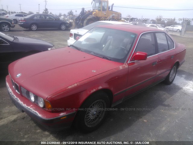 WBAHD2319K2093211 - 1989 BMW 535 I AUTOMATIC RED photo 2