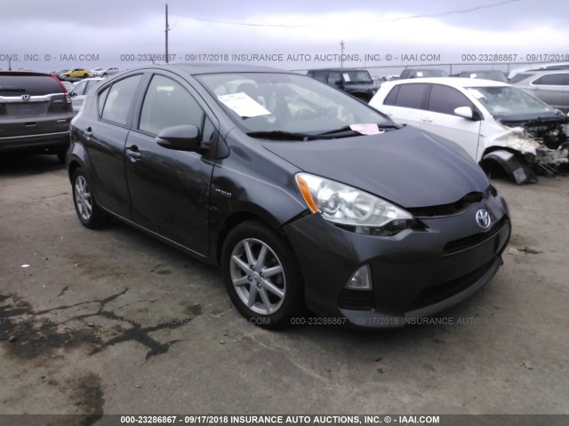 JTDKDTB34D1038286 - 2013 TOYOTA PRIUS C GRAY photo 1