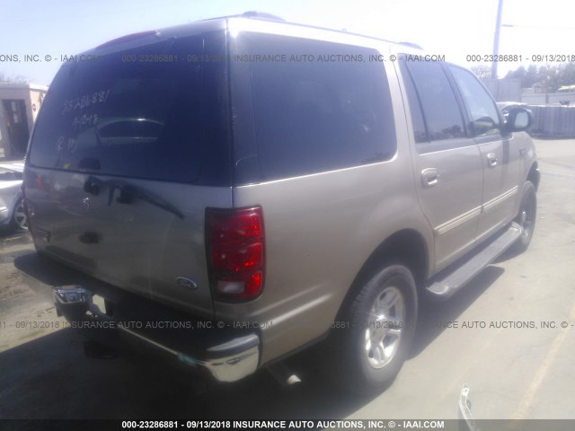 1FMRU16W31LB09920 - 2001 FORD EXPEDITION XLT GOLD photo 4