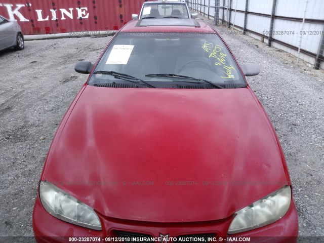 1G2NW12M2VC818608 - 1997 PONTIAC GRAND AM GT RED photo 6