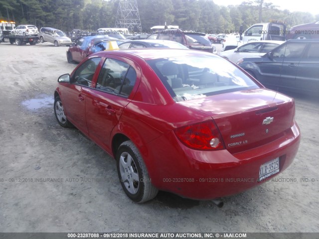 1G1AK58F387306724 - 2008 CHEVROLET COBALT LS RED photo 3