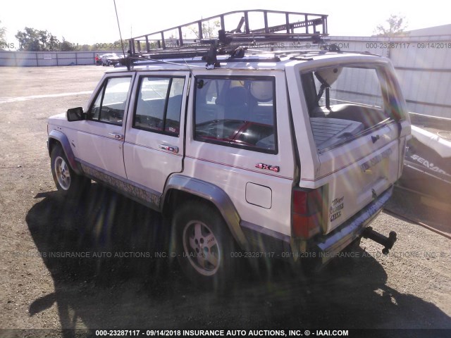 1J4FJ58S6ML509499 - 1991 JEEP CHEROKEE LAREDO WHITE photo 3