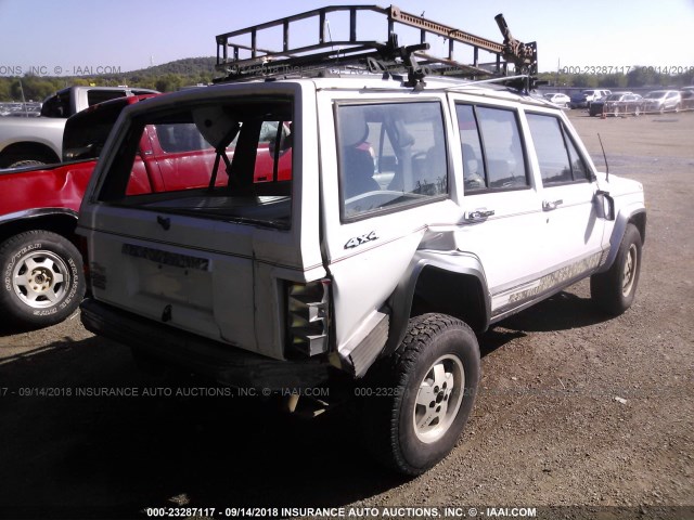 1J4FJ58S6ML509499 - 1991 JEEP CHEROKEE LAREDO WHITE photo 4