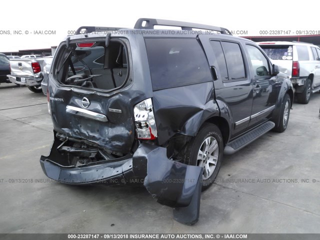 5N1AR1NN3CC626404 - 2012 NISSAN PATHFINDER S/LE/SE GRAY photo 4