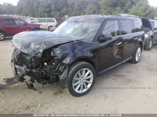 2FMHK6D83HBA11922 - 2017 FORD FLEX LIMITED BLACK photo 2