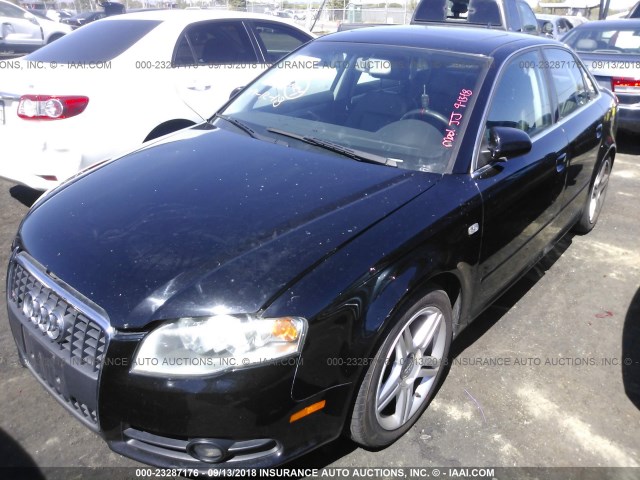 WAUDF78E88A016460 - 2008 AUDI A4 2.0T QUATTRO BLACK photo 2