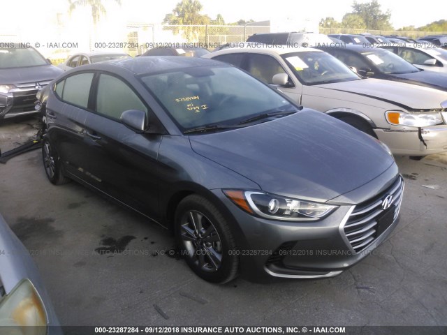 5NPD84LF6JH363523 - 2018 HYUNDAI ELANTRA SEL/VALUE/LIMITED GRAY photo 1