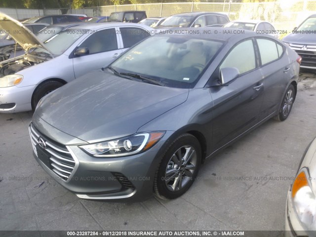 5NPD84LF6JH363523 - 2018 HYUNDAI ELANTRA SEL/VALUE/LIMITED GRAY photo 2