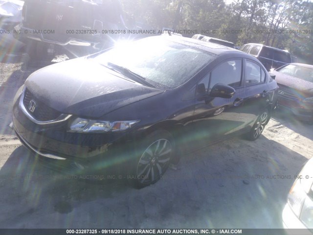 2HGFB2F96EH558834 - 2014 HONDA CIVIC EXL 黑色 照片 2