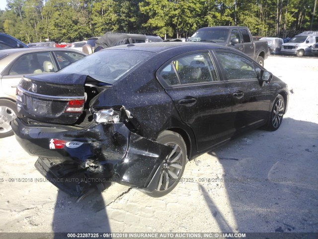 2HGFB2F96EH558834 - 2014 HONDA CIVIC EXL 黑色 照片 4