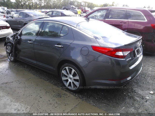 KNAGR4A66B5112822 - 2011 KIA OPTIMA SX GRAY photo 3