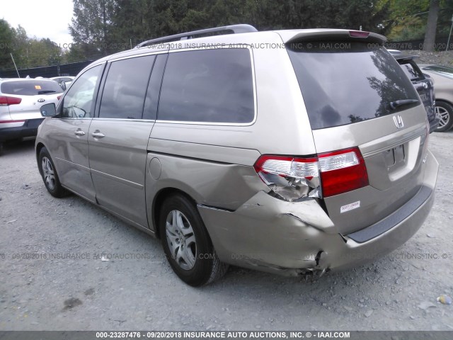 5FNRL38715B121954 - 2005 HONDA ODYSSEY EXL TAN photo 3