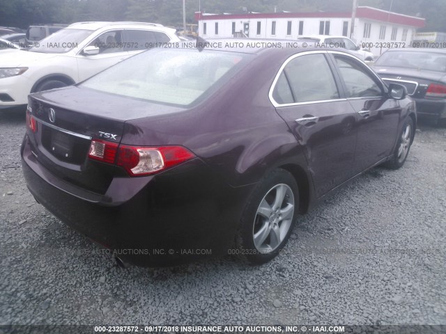 JH4CU2F62CC011642 - 2012 ACURA TSX TECH BURGUNDY photo 4