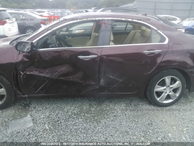 JH4CU2F62CC011642 - 2012 ACURA TSX TECH BURGUNDY photo 6