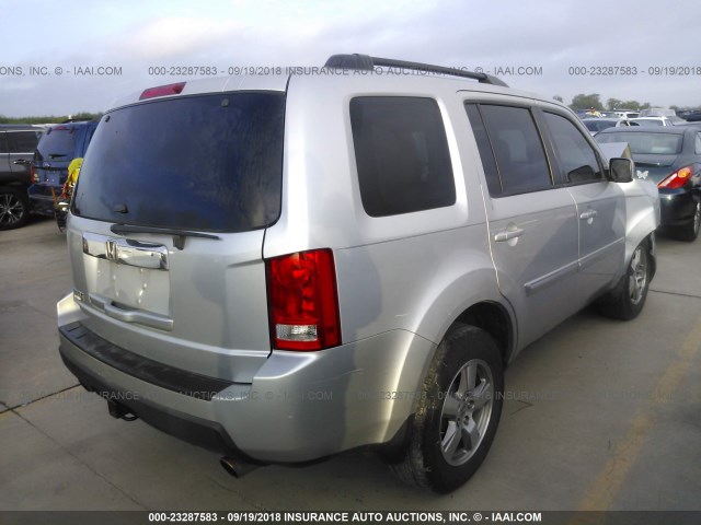 5FNYF3H61AB008199 - 2010 HONDA PILOT SILVER photo 4