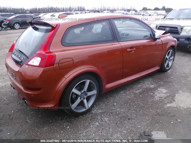 YV1672MK8B2199376 - 2011 VOLVO C30 T5 ORANGE photo 4