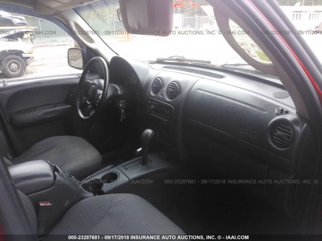 1J4GL48K53W584717 - 2003 JEEP LIBERTY SPORT/FREEDOM წითელი ფოტო 5