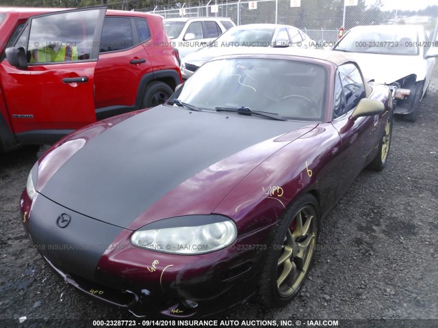 JM1NB353330308918 - 2003 MAZDA MX-5 MIATA LS RED photo 2