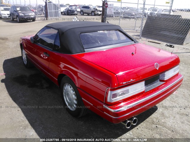 1G6VS3392PU125714 - 1993 CADILLAC ALLANTE RED photo 3