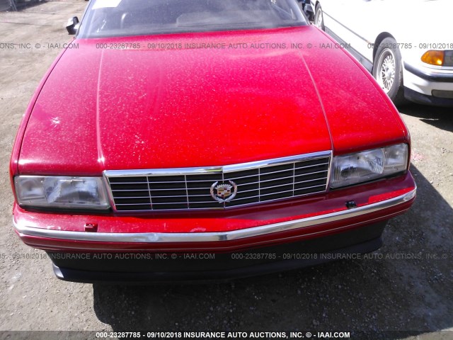 1G6VS3392PU125714 - 1993 CADILLAC ALLANTE RED photo 6